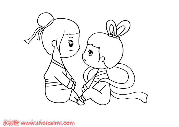 牛郎织女怎么画 牛郎织女简笔画简单彩色