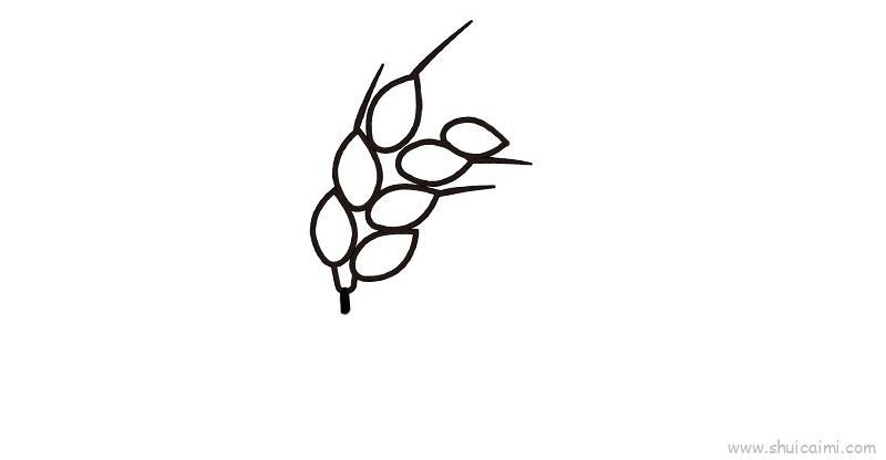 麦穗儿童画怎么画 麦穗简笔画简单