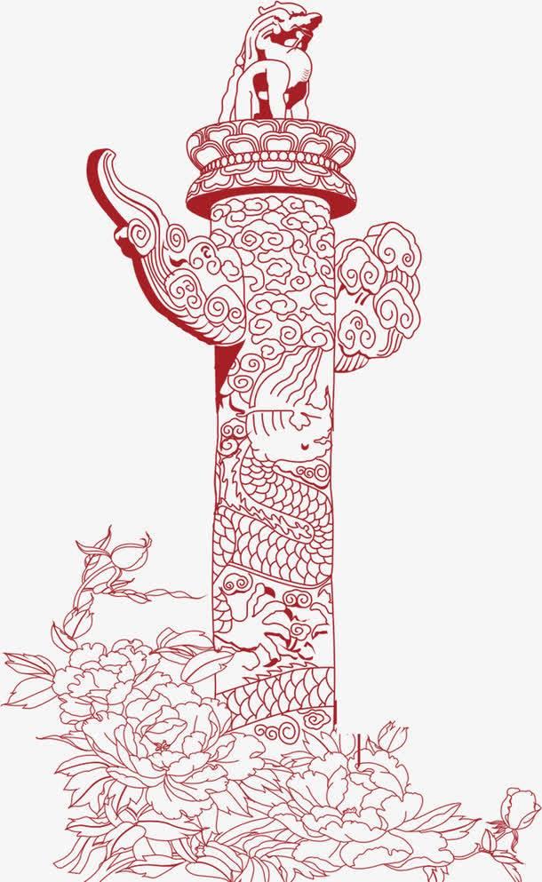 华表简笔画图片 华表的简笔画画法