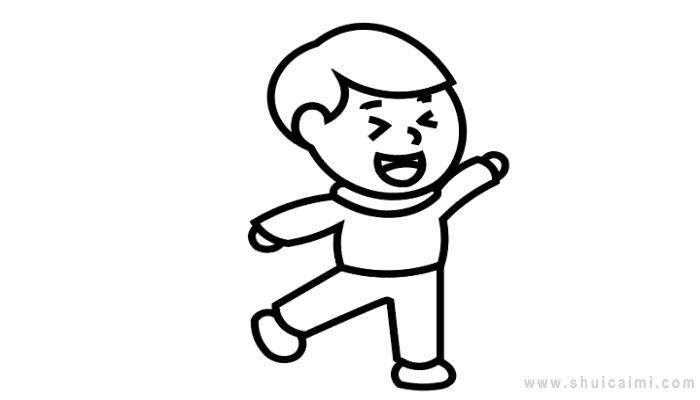 买年货简笔画怎么画 买年货简笔画顺序