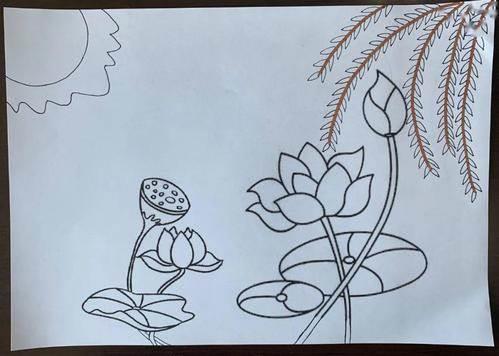 诗配画简笔画 敕勒歌古诗配画简笔画