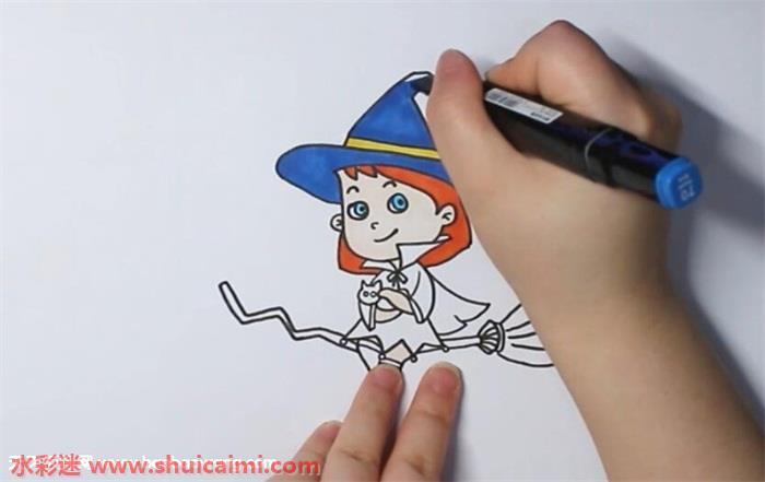 小魔女怎么画 小魔女简笔画漂亮