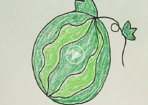 西瓜怎么画简笔画 切开的西瓜怎么画简笔画