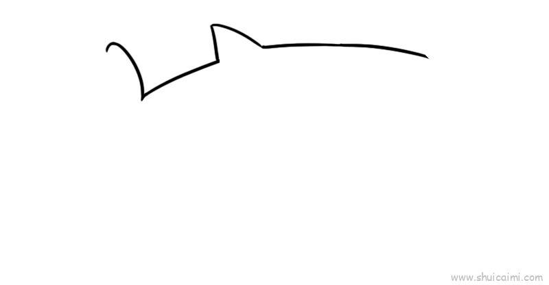 大鲨鱼儿童画怎么画 大鲨鱼简笔画步骤