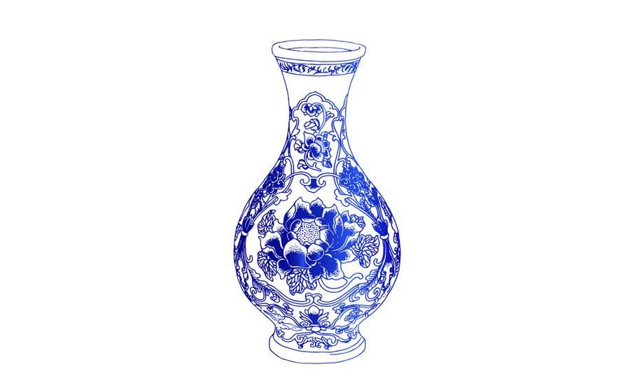 青花瓷简笔画 青花瓷简笔画图片大全