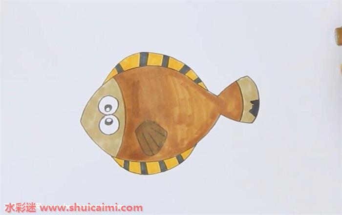 多宝鱼怎么画 多宝鱼简笔画彩色