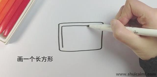 微波炉儿童简笔画详细图片步骤教程大全
