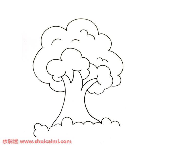 大树怎么画 儿童画大树简笔画简单好看带颜色
