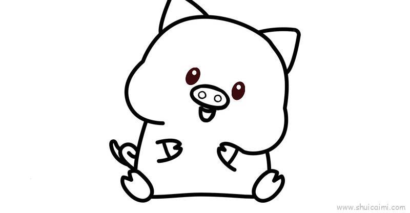 可爱小猪儿童画怎么画 可爱小猪简笔画好看