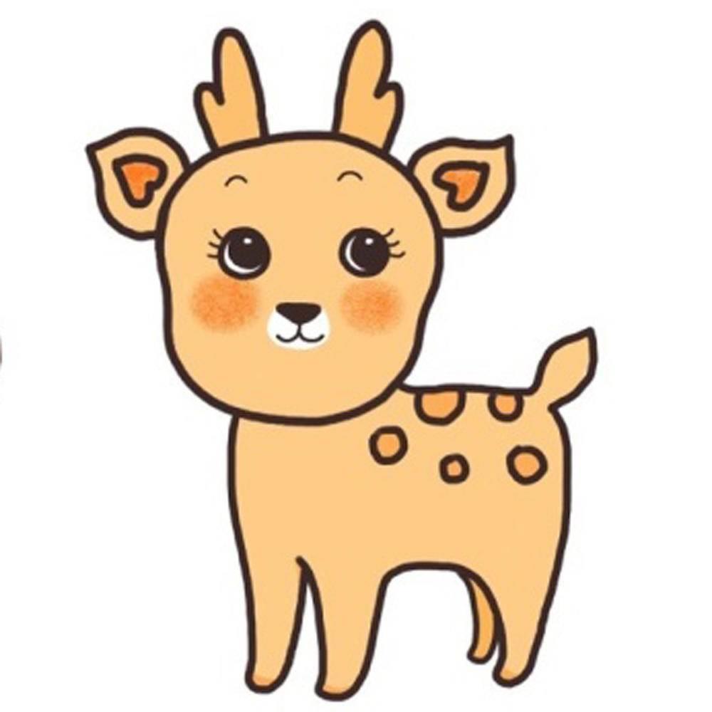 梅花鹿简笔画图片大全大图 梅花鹿简笔画图片大全大图