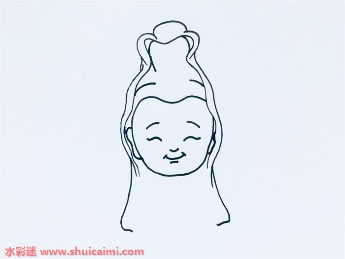 观音菩萨怎么画 观音菩萨简笔画简单好看带颜色