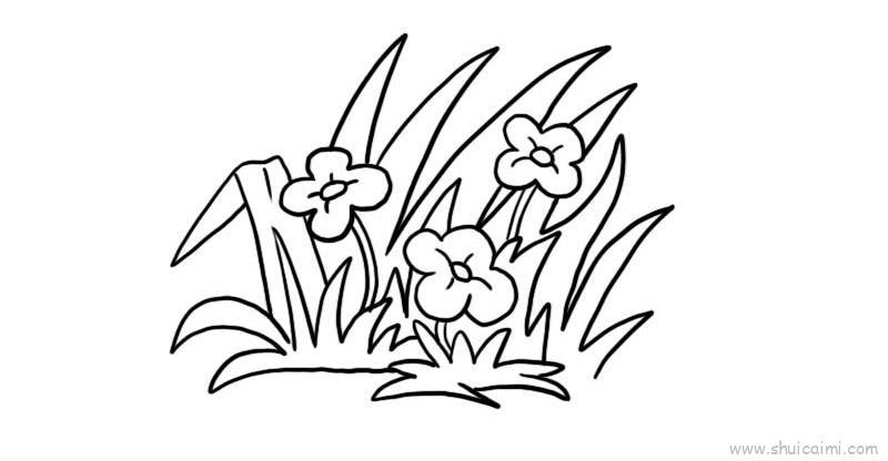 路边小野花儿童画怎么画 路边小野花简笔画好看