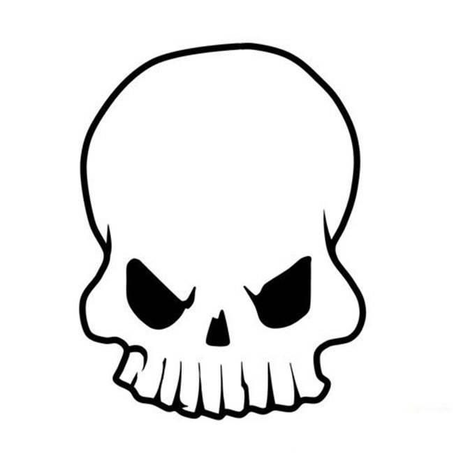 骷髅头简笔画 骷髅头简笔画吓人