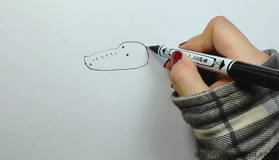 鳄鱼儿童画怎么画 鳄鱼简笔画彩色图片大全