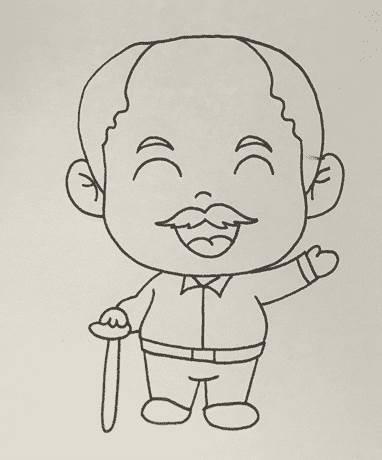 老头简笔画 老头简笔画图片