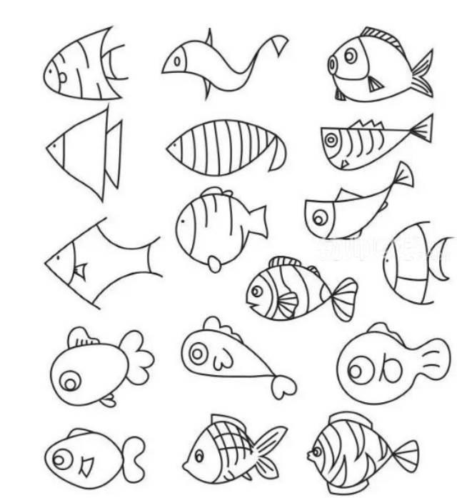 鱼怎么画简笔画图片 鱼怎么画简笔画图片彩色