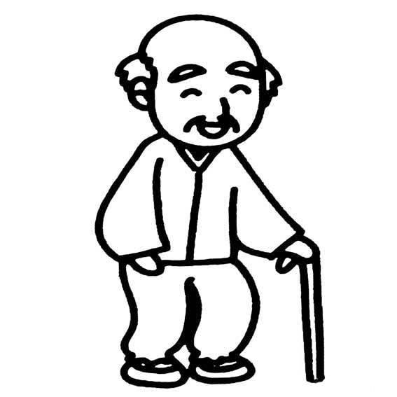 爷爷奶奶简笔画 爷爷奶奶简笔画简单又漂亮
