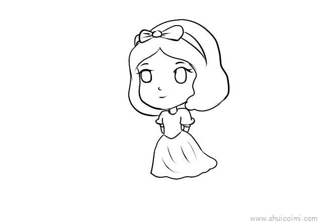 白雪公主儿童画怎么画 白雪公主简笔画顺序
