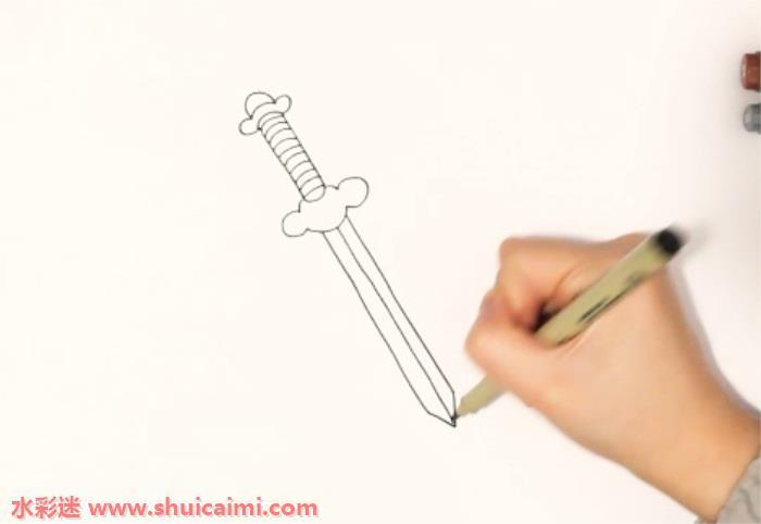 古代剑怎么画 古代剑简笔画步骤图