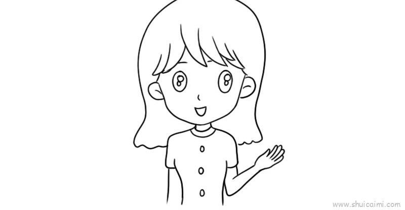 女生头像手绘儿童画怎么画 女生头像手绘简笔画简单