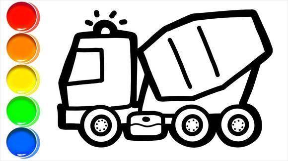 翻斗车简笔画 翻斗车简笔画图片大全