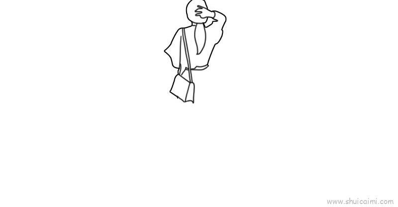 好看的女生背影简笔画教程