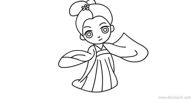 漫画女孩儿童画怎么画 漫画女孩简笔画步骤