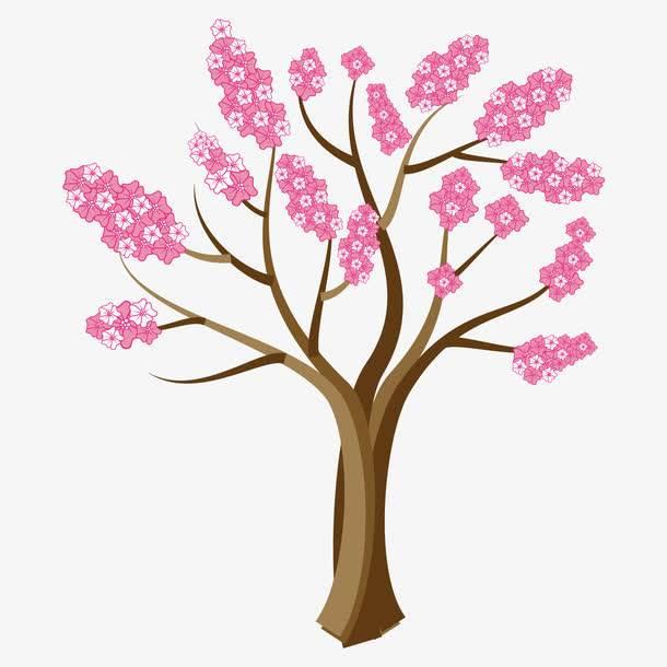 樱花树简笔画 樱花树简笔画马克笔
