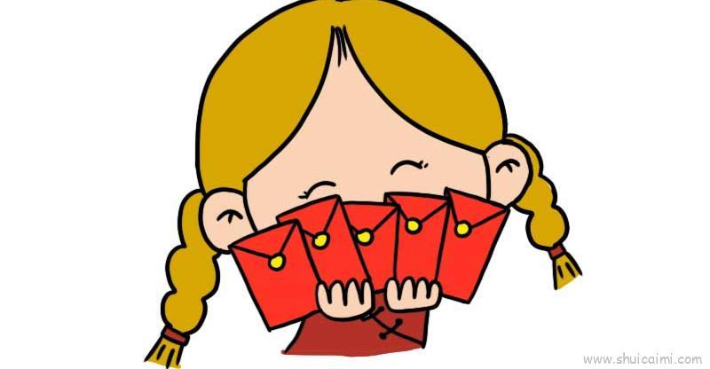 开开心心过大年儿童画怎么画 开开心心过大年简笔画简单又好看