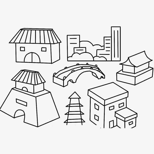 建筑简笔画 建筑简笔画幼儿园