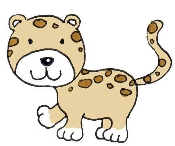 豹子简笔画图片大全 豹子简笔画图片大全大图凶猛