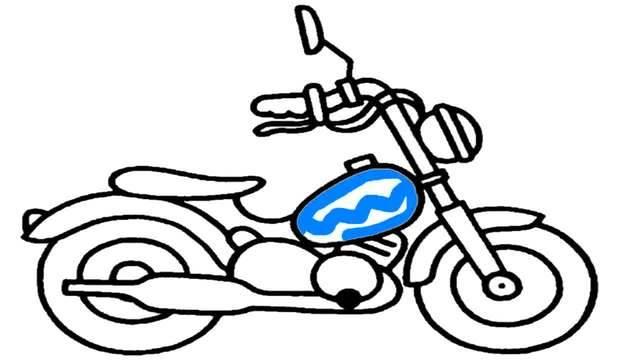 摩托车 简笔画摩托车简笔画帅气