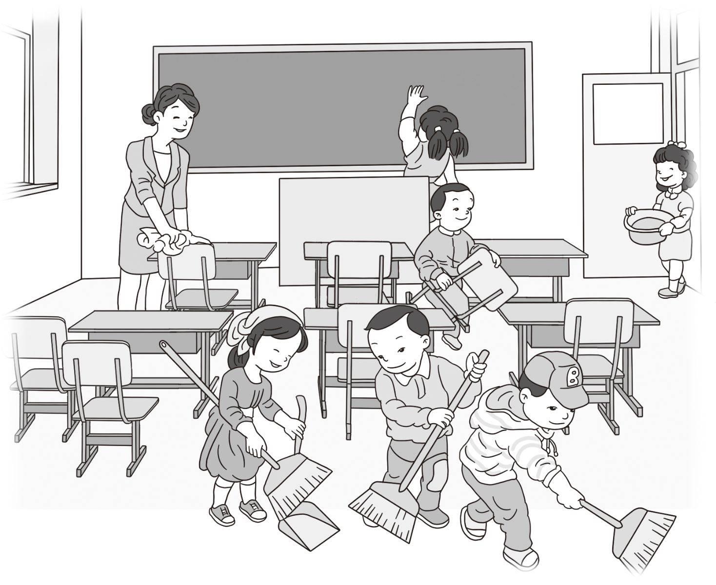 讲卫生四宫格简笔画 讲卫生的画怎么画