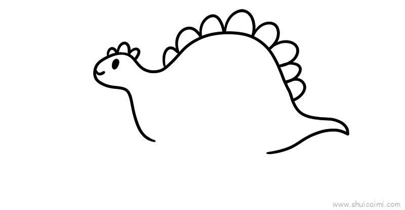 恐龙儿童画怎么画 恐龙简笔画简单