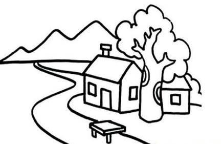 山水简笔画 山水简笔画简单又漂亮