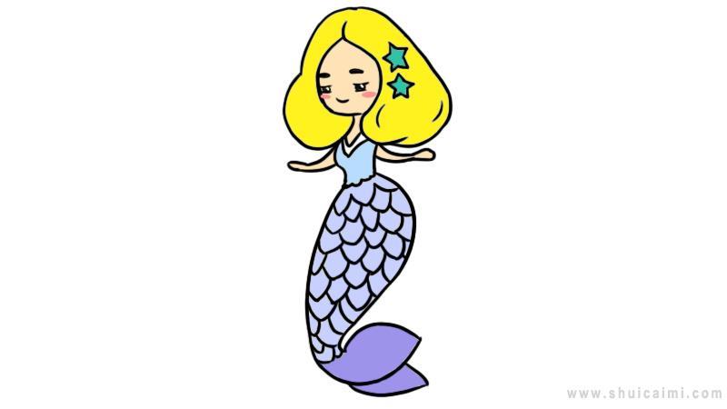 美人鱼简笔画怎么画 美人鱼简笔画画法