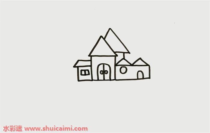 别墅怎么画 别墅简笔画漂亮卡通