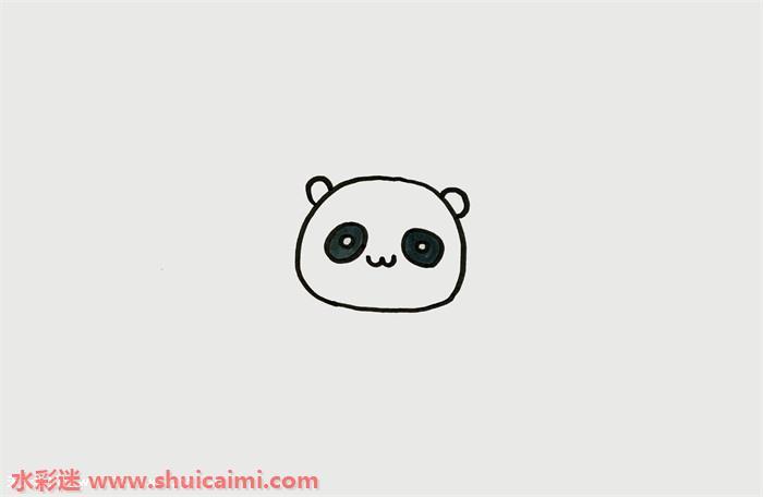 熊猫头怎么画 熊猫头简笔画图片大全彩色