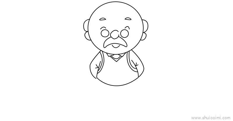 爷爷儿童画怎么画 爷爷简笔画图片大全