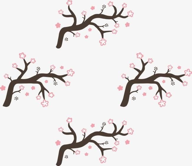 樱花树简笔画 樱花树简笔画马克笔