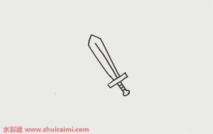 一柄剑怎么画?图解剑简笔画教程