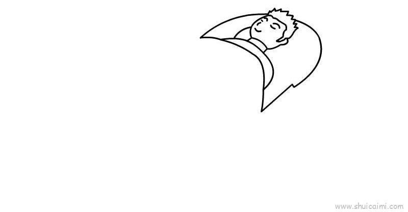 睡袋儿童画怎么画 睡袋简笔画简单