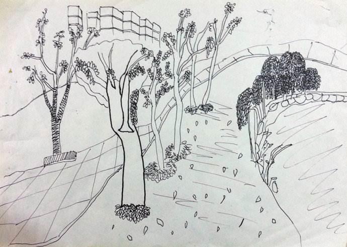 沿途风景线稿简笔画 沿途风景线稿简笔画图片大全