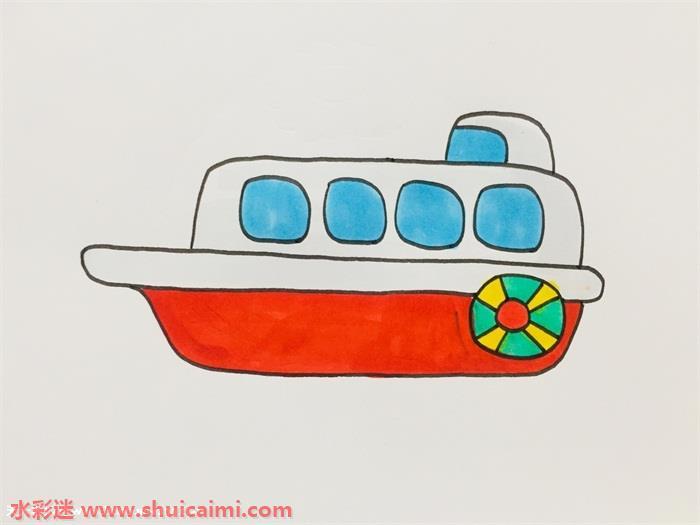 小艇怎么画 小艇简笔画步骤图