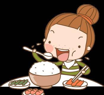 吃饭简笔画 吃饭简笔画女孩