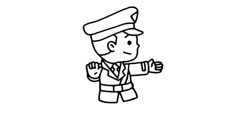 交警简笔画怎么画 交警简笔画好看