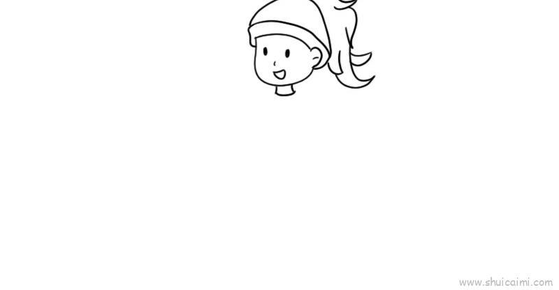 水果女孩儿童画怎么画 水果女孩简笔画步骤