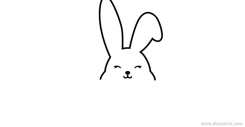 小动物之小白兔吃西瓜儿童画怎么画 小动物之小白兔吃西瓜简笔画图片大全