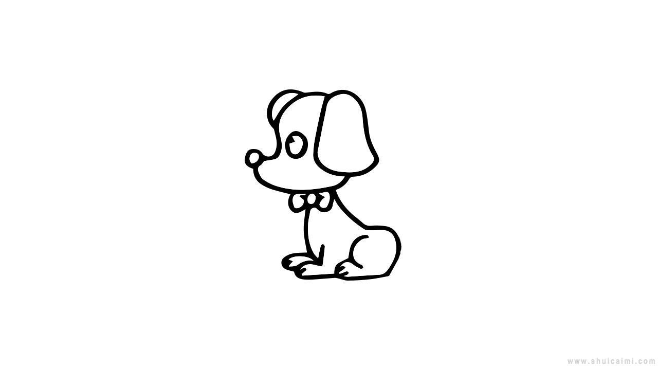 卡通狗简笔画怎么画 卡通狗简笔画图片大全
