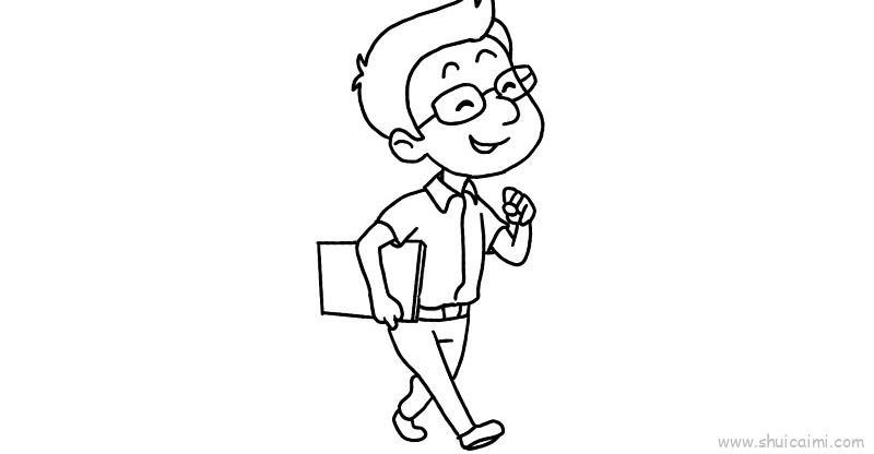 教师节男老师儿童画怎么画 教师节男老师简笔画简单